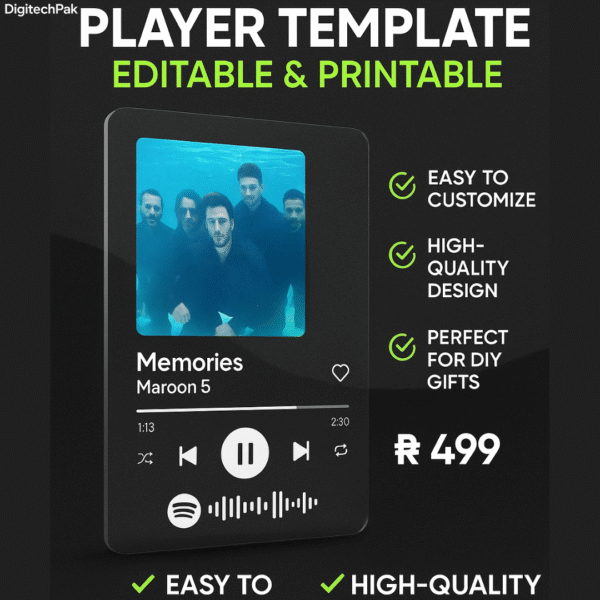 Acrylic Music Player Template