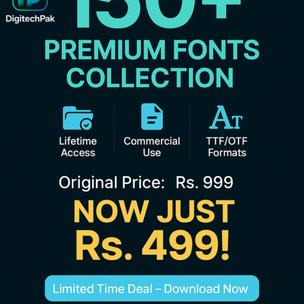 150+ Premium Fonts Collection