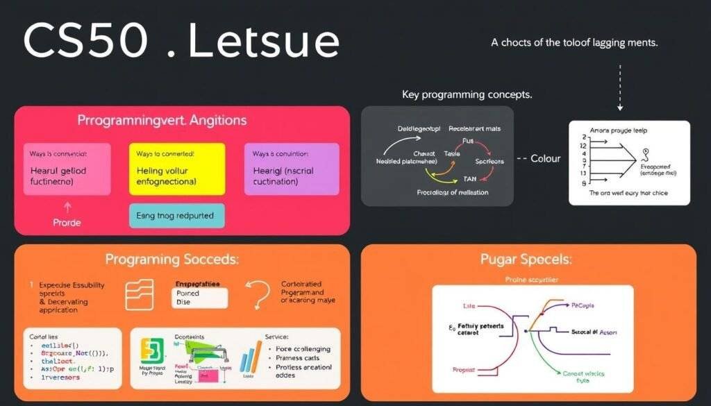An image of a CS50 lecture slide