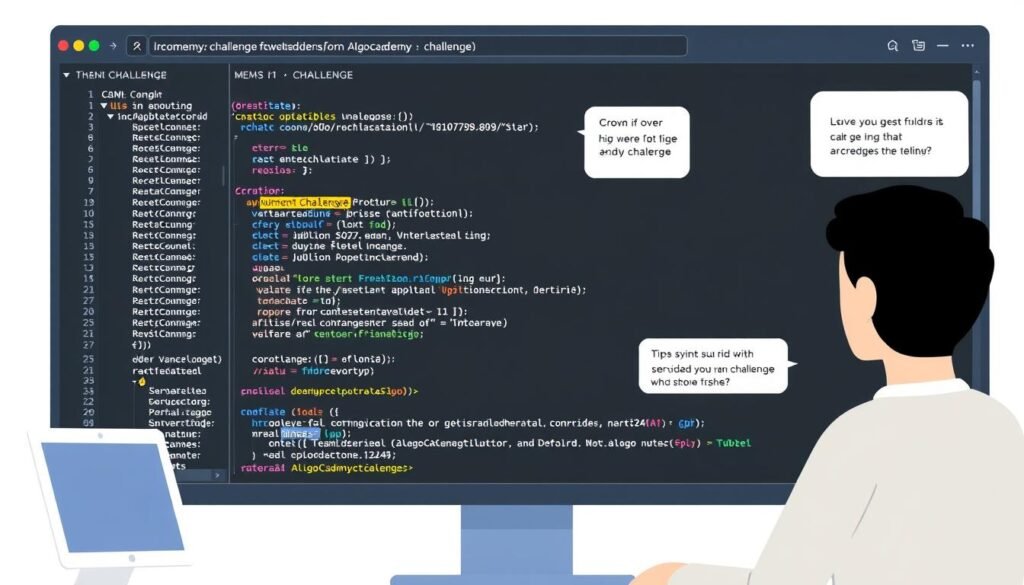 An image of a coding challenge on AlgoCademy's platform