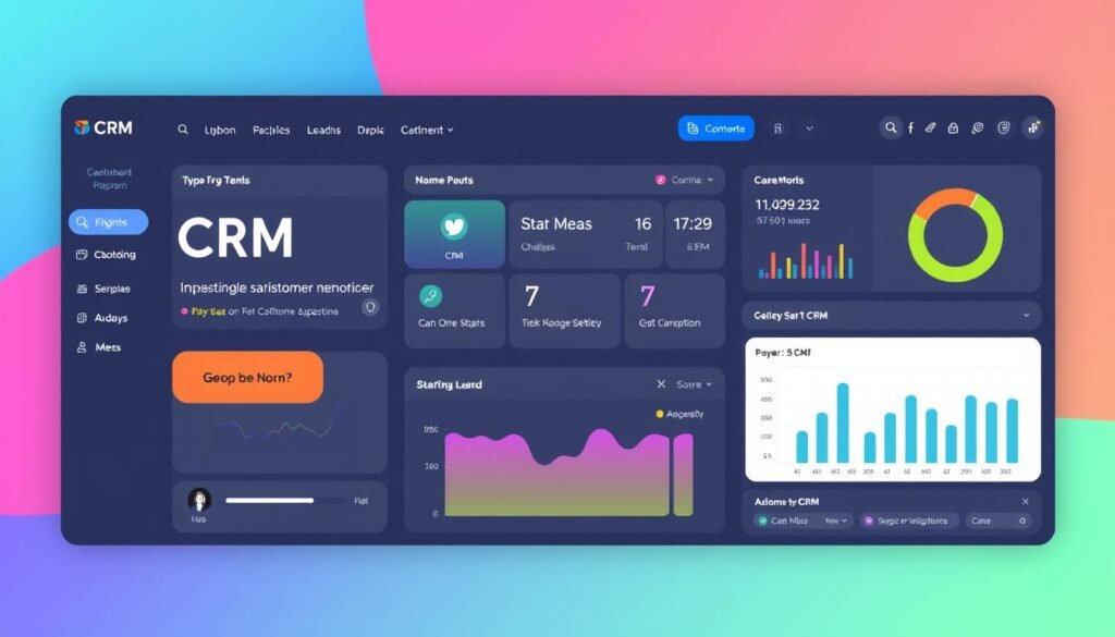 CRM software interface for customer management