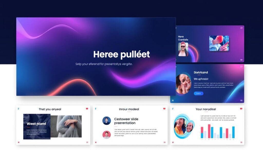Create an image of a sleek, modern presentation slide made using Beautiful.ai