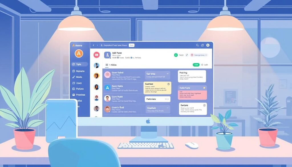 Generate an image of Asana's AI task prioritization interface.
