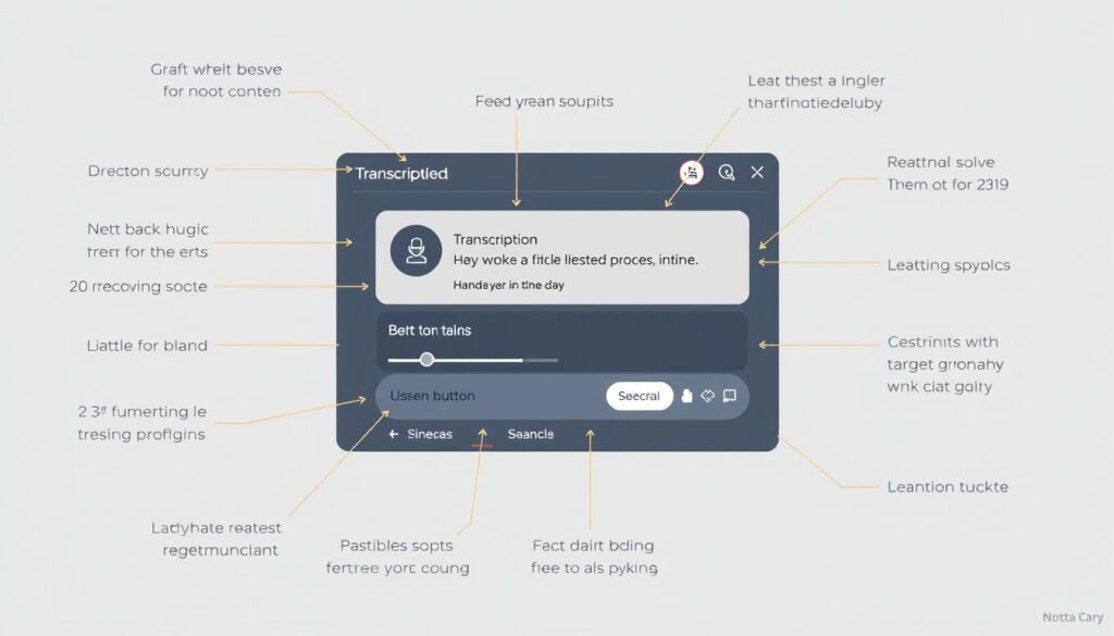 Generate an image of Notta AI transcription tool interface