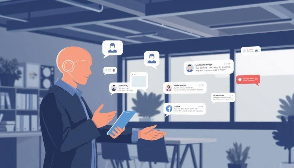 Generate an image of a business using LivePerson's conversational AI platform to manage customer interactions across multiple channels.