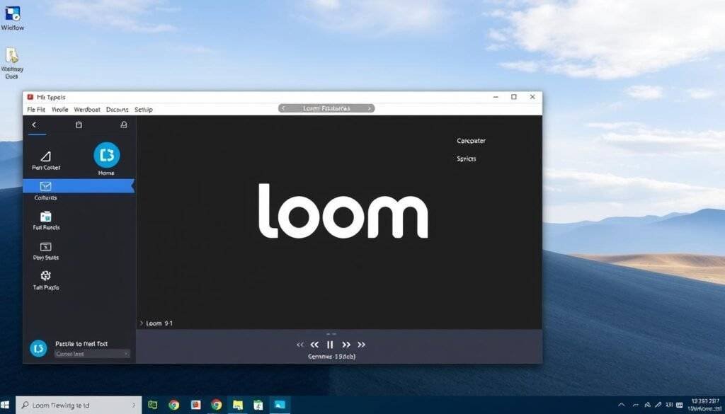 Generate an image of the Loom screen recording software interface on a Windows 11 desktop.