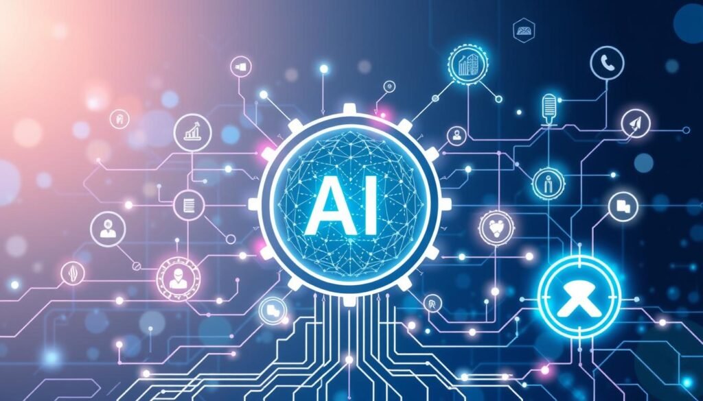 Generate an image representing AI/ML and advanced analytics in telecom