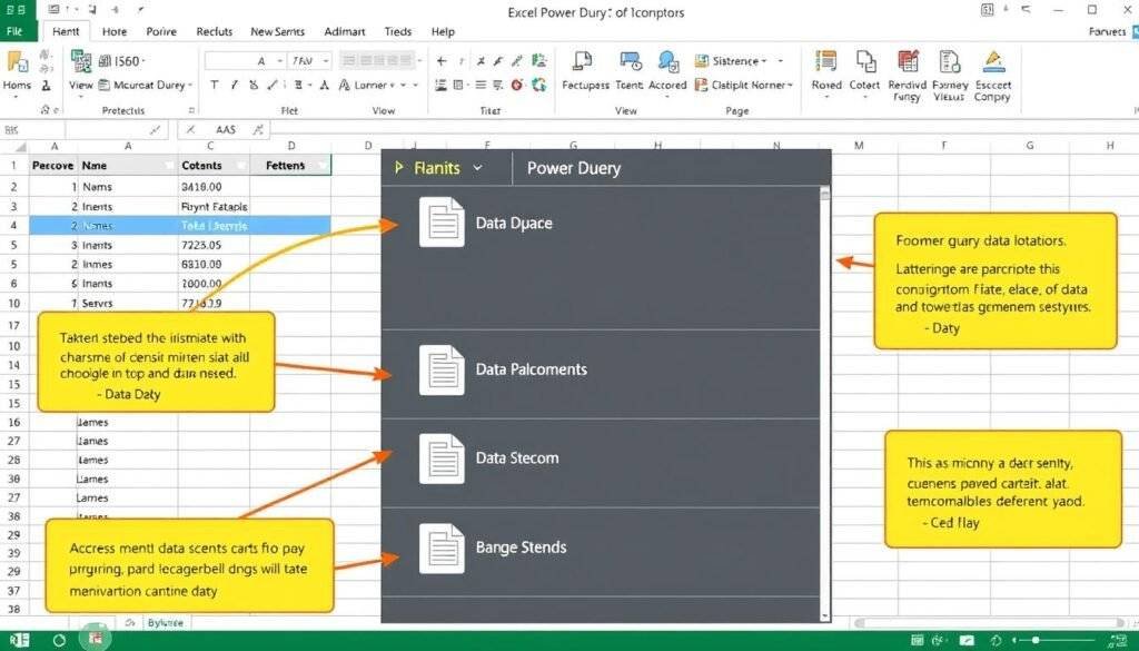 An image showing the Power Query interface in Excel, highlighting its data transformation and cleaning capabilities.