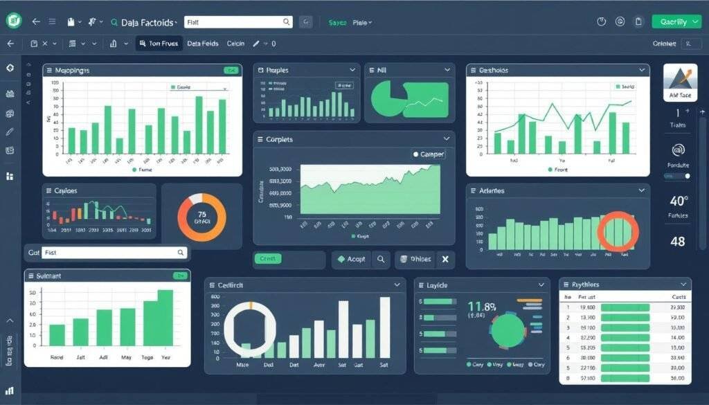 Generate an image of Excel Formula Bot interface for financial analysis.