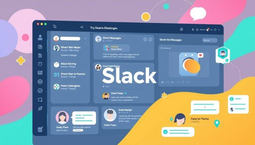 Generate an image of Slack interface