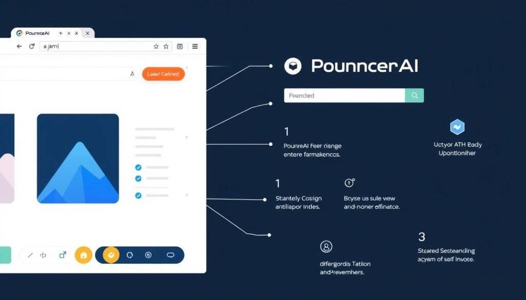 Generate an image of the PouncerAI Chrome Extension interface.