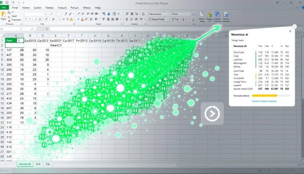 Generate an image representing Numerous.ai in action within Excel.