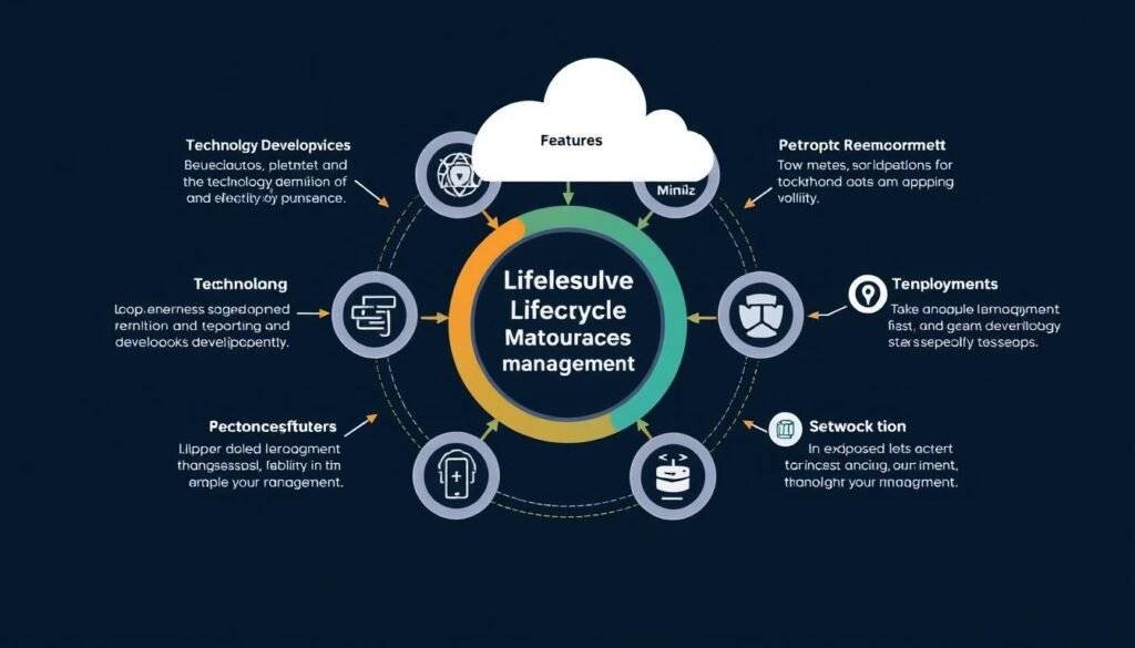 Generate an image representing technology lifecycle management tools