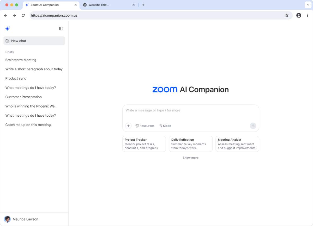 AI Companion on the web