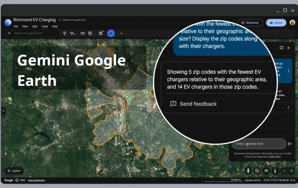 Gemini funktione i Google Earth.webp