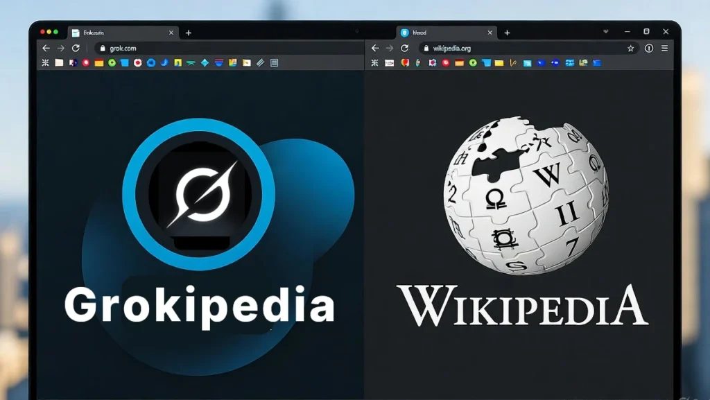 Grokipedia vs Wikipedia.webp