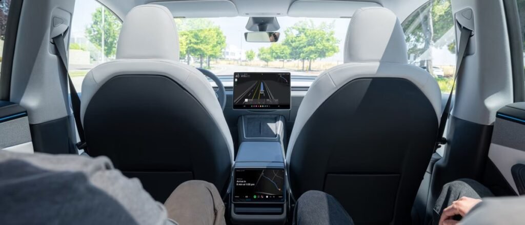 tesla robotaxi interior