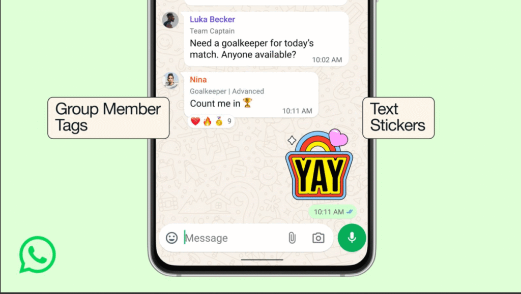 WhatsApp rolls out new group chat options, together with member tags Screenshot 2026 01 07 at 9.57.01 AM