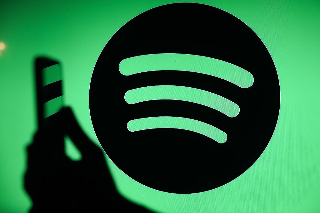 Spotify is rolling out Audiobook Charts spotify logo phone GettyImages 2236404299