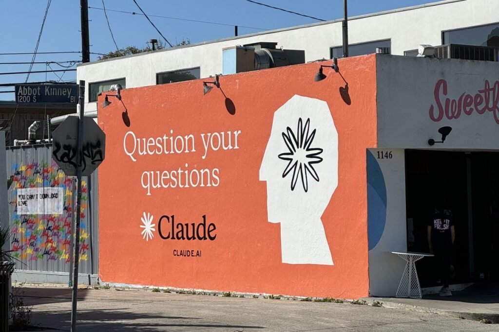 On the HumanX convention, everybody was speaking about Claude Claude ad e1733259907871