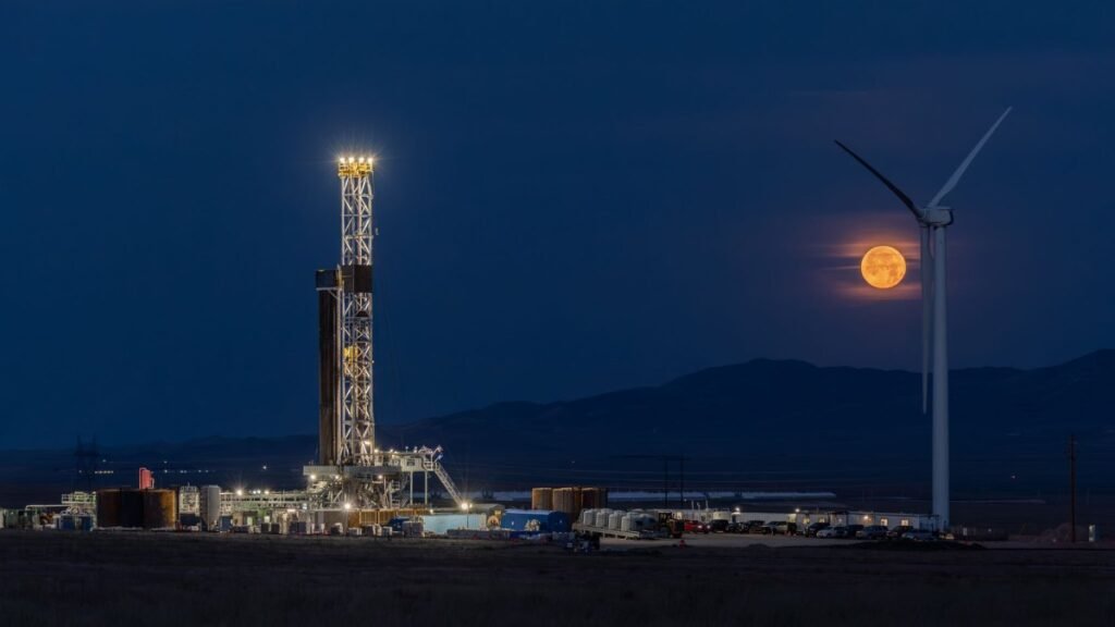 fervo geothermal site at night